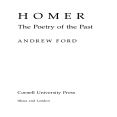 Andrew Ford - Homer. The Poetry of the Past [Retail]